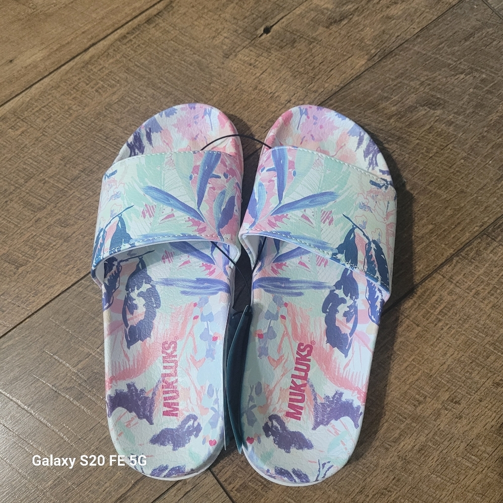 Women's Muk Luks Floral Slide Sandals - Multicolor
